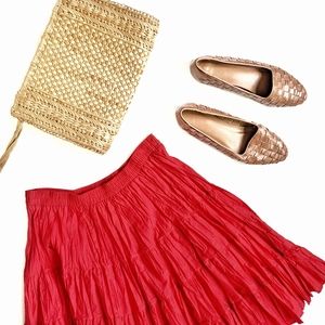 Vintage Braided Flats in Light Brown